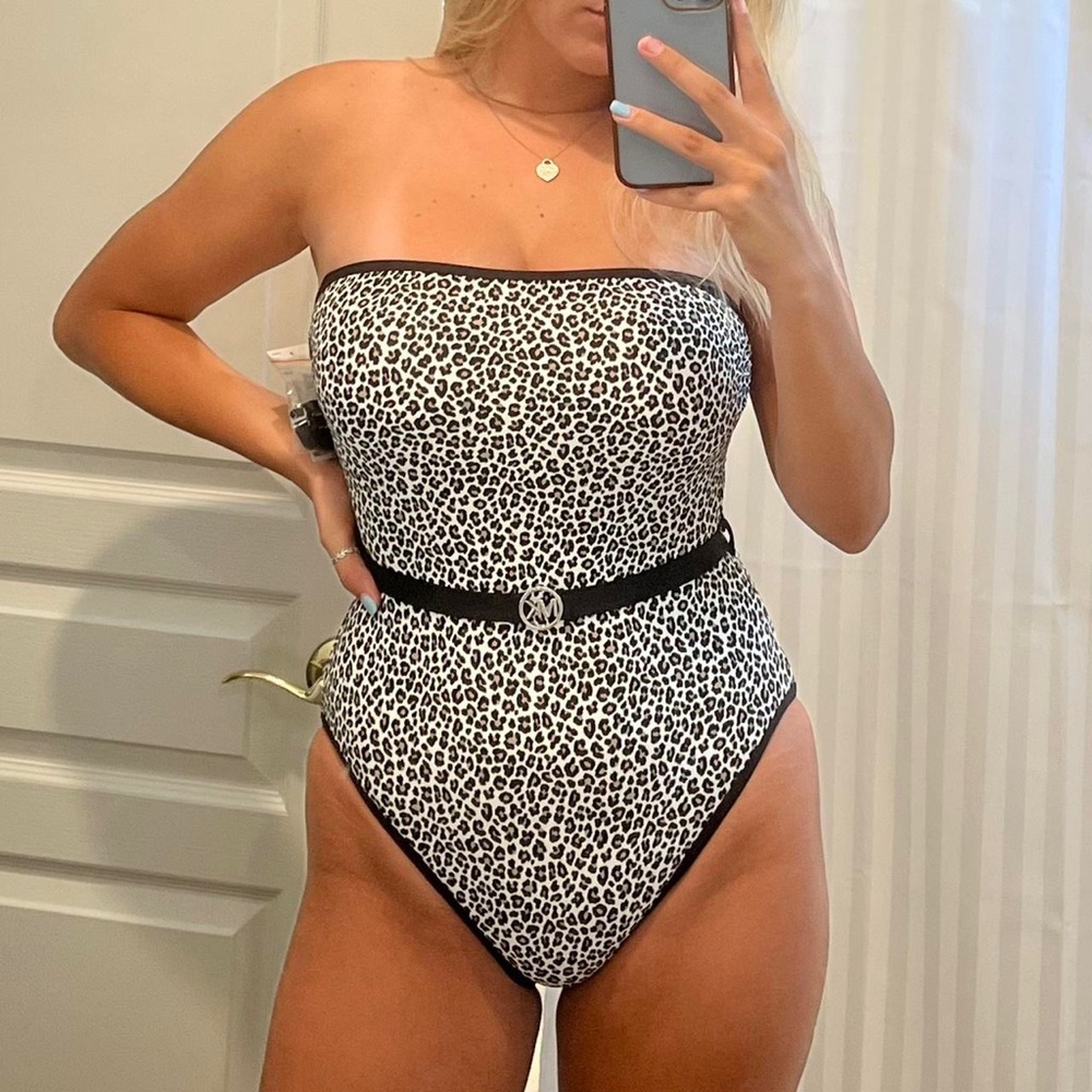 Michael Kors Leopard Print Swimsuit - Picture 2 of 4